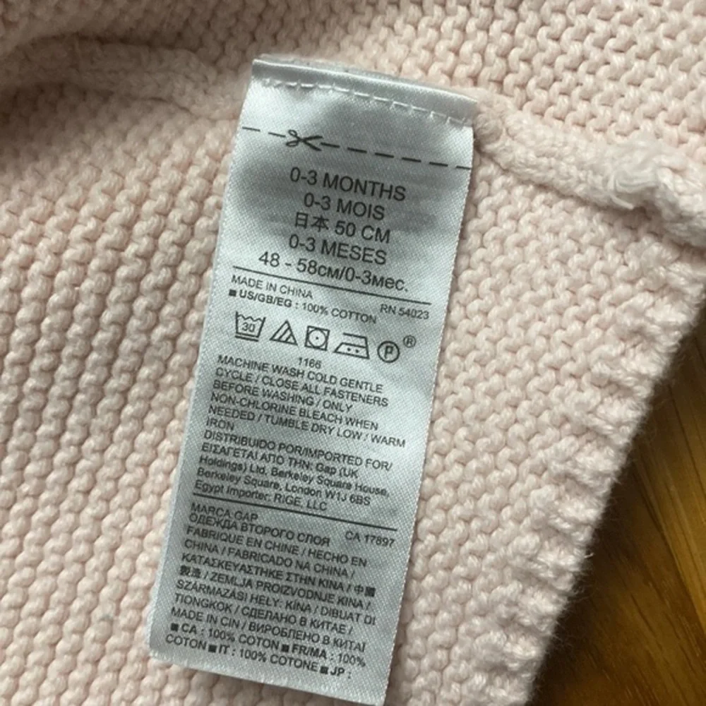 Baby Gap Knit Hooded Cardigan Sweater 0-3M